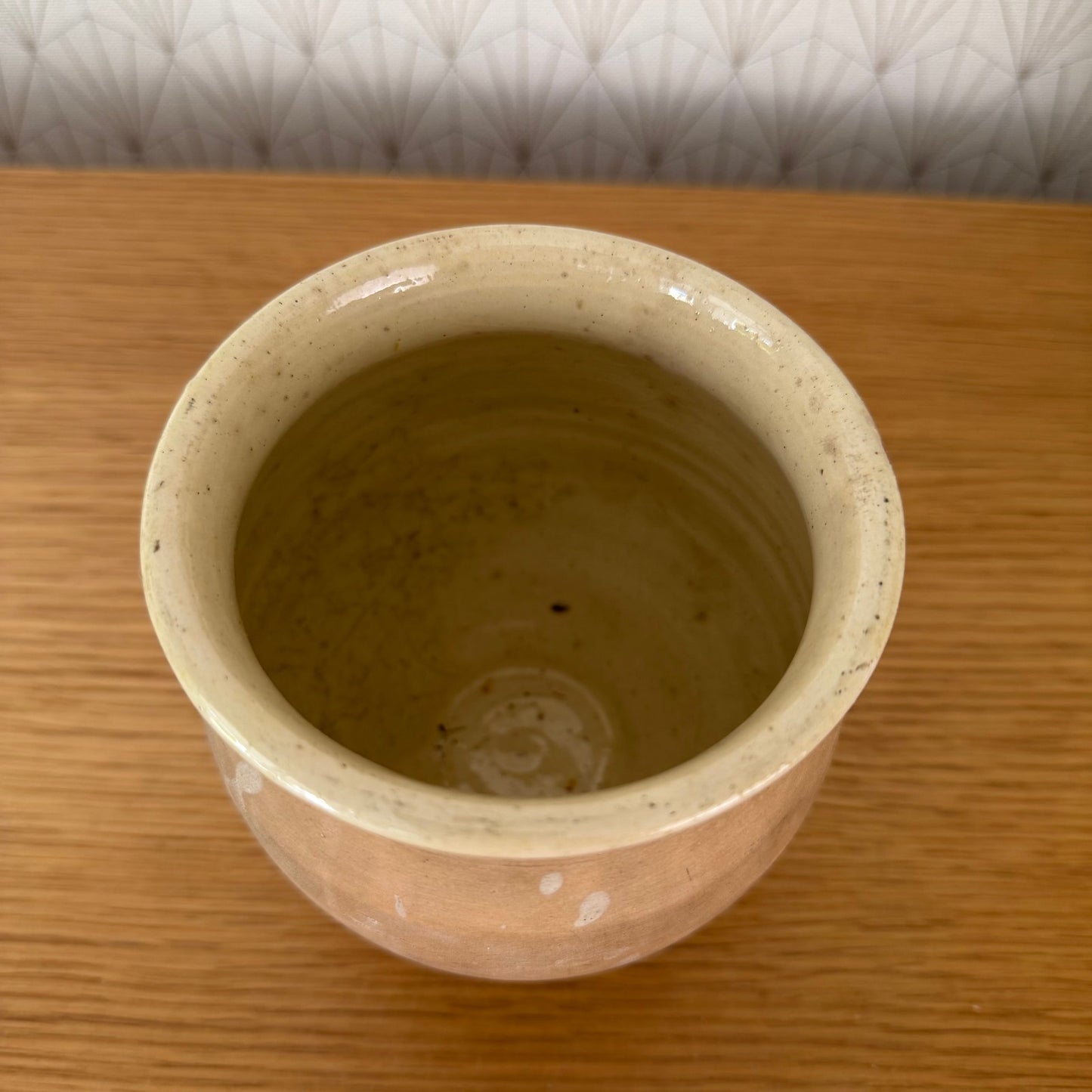 HANDMADE GLAZED BROWN ANTIQUE FRENCH HONEY POT TERRACOTTA 20102512