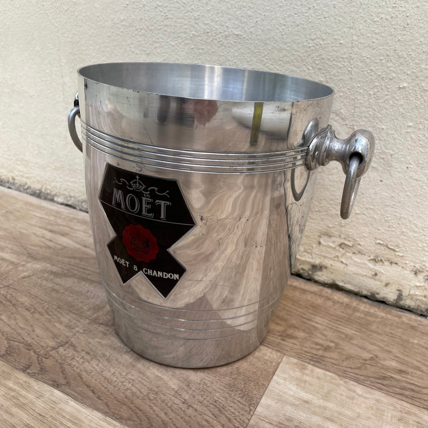 Vintage French Moet Chandon Ice Bucket Silver Metal Champagne Cooler 0711252 Moet & Chandon
