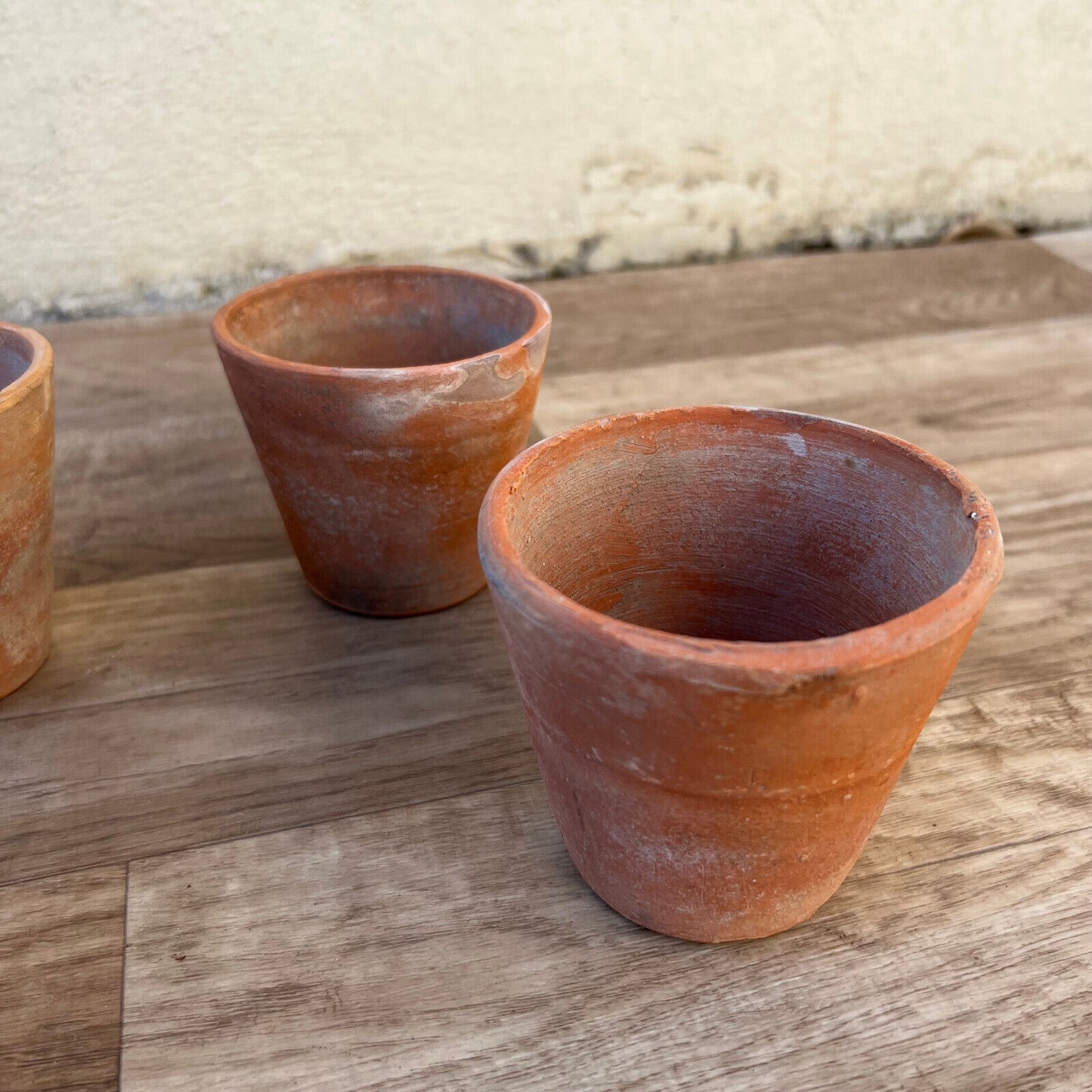 Vintage french Lot of 4 terracotta pots planter 10122214 - Fleamarketfrance