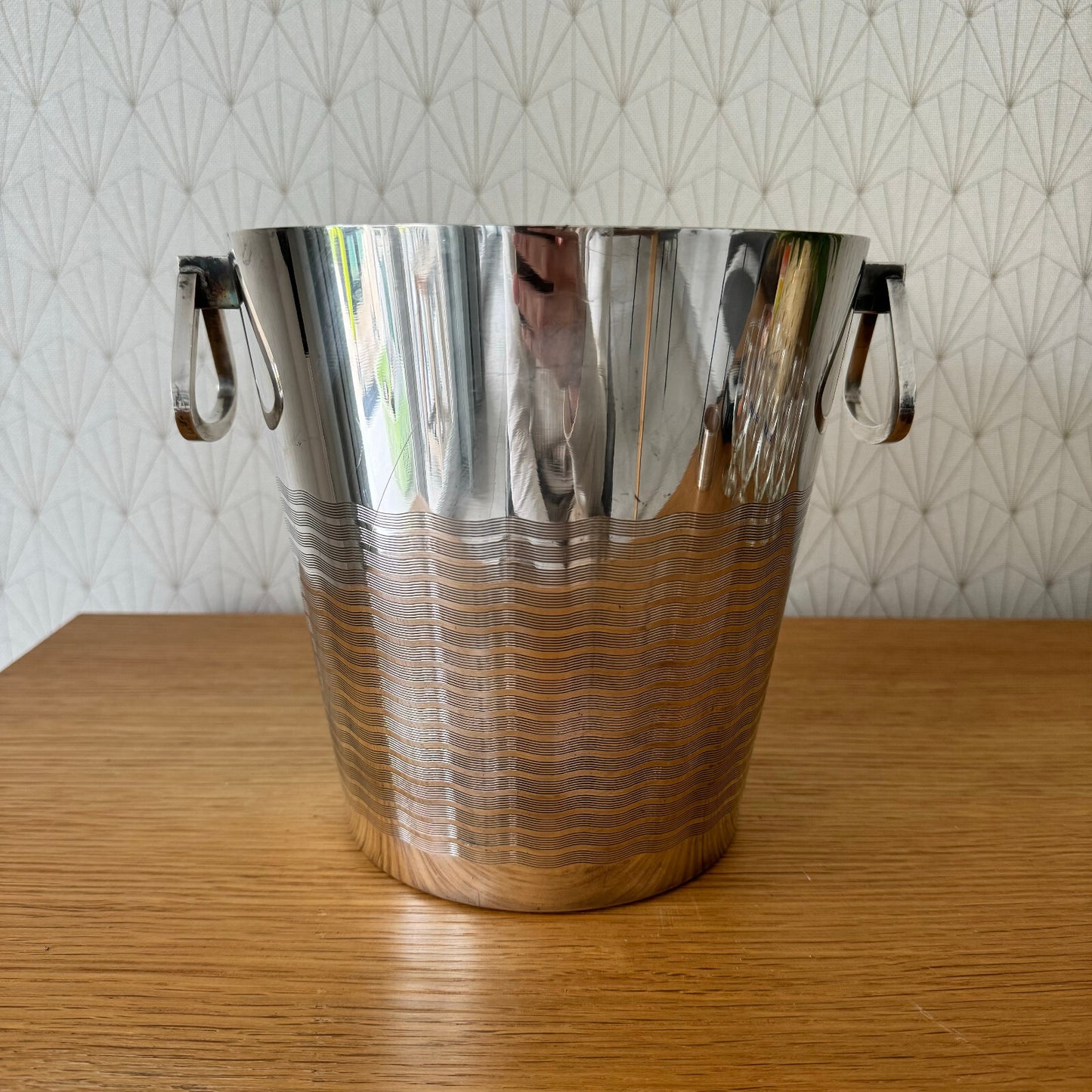 French Silverplate Ice Bucket St Medard Champagne Cooler Vintage 08052411 St Medard