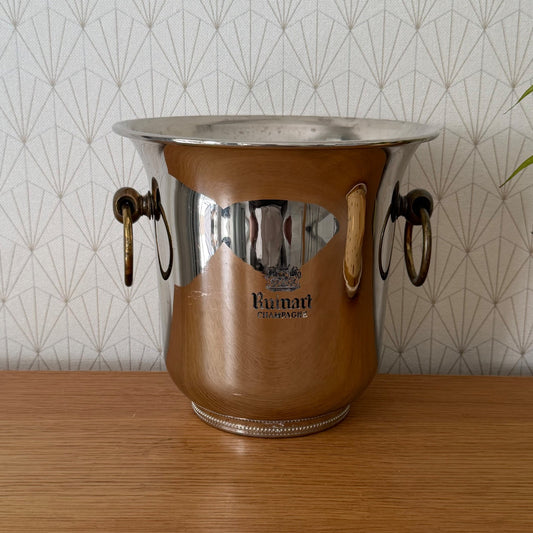 French Vintage Ruinart Champagne Ice Bucket Chromed Brass Handles 3007262 Fleamarketfrance