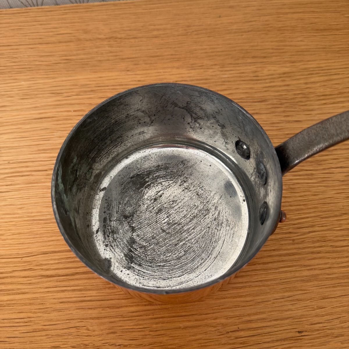 French Copper Saucepan Mauviel Villedieu Cast Iron Handle Tin Lined 1410264 Fleamarketfrance