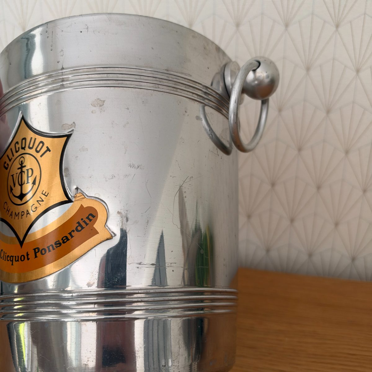 Vintage French Veuve Clicquot Champagne Ice Bucket Aluminium 20102628 Fleamarketfrance