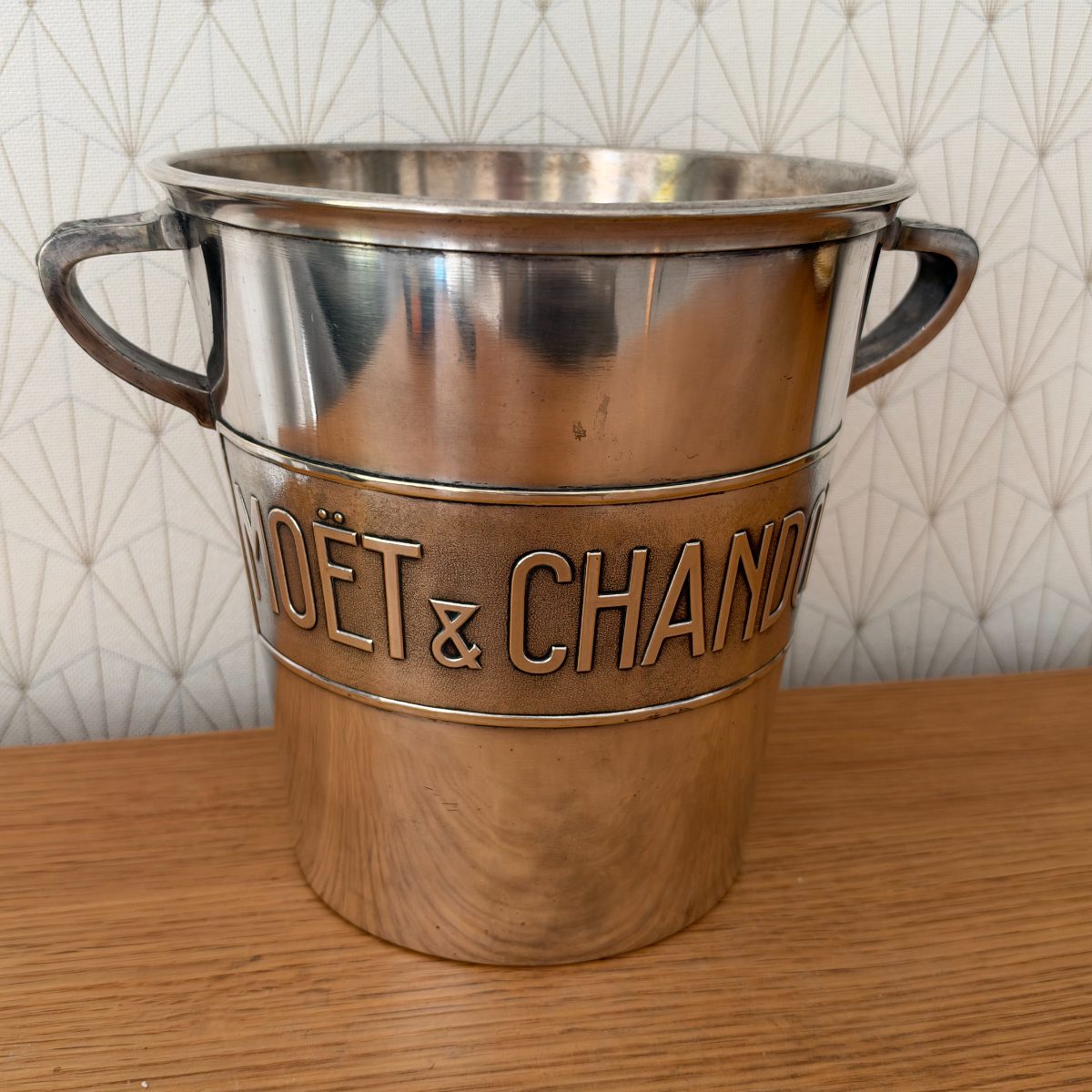 Vintage Moet Chandon French Champagne Ice Bucket Silver Copper 20102629 Fleamarketfrance