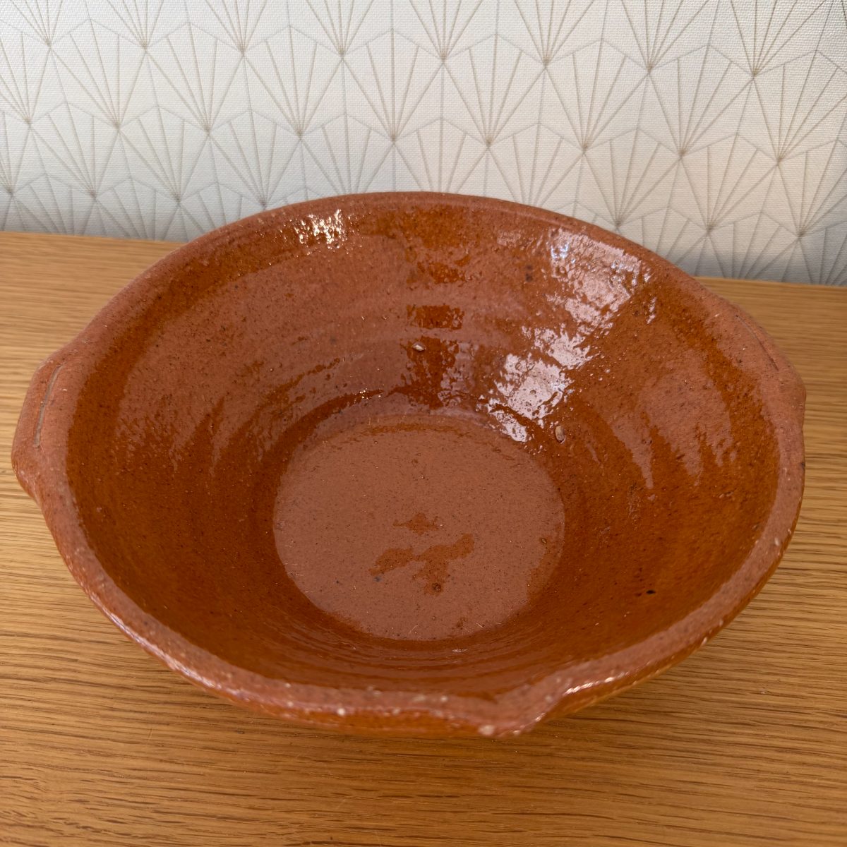 Antique French Terracotta Tian Bowl Glazed Rustic Pottery Provence 2610266 Fleamarketfrance