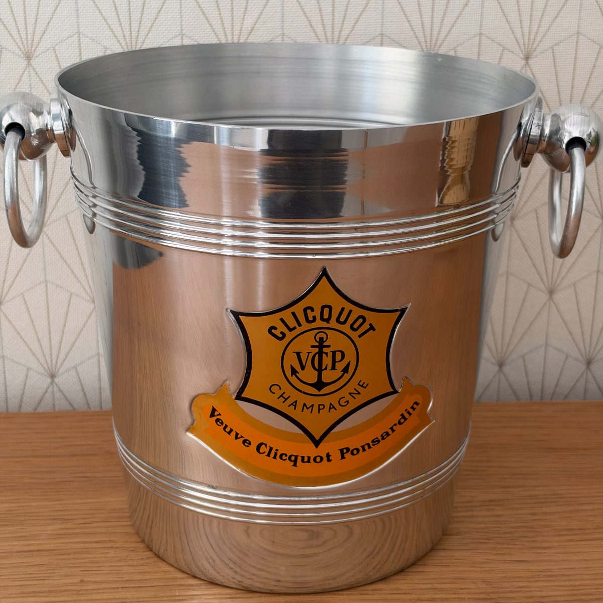 Vintage French Veuve Clicquot Champagne Ice Bucket Aluminum 20102619 Fleamarketfrance