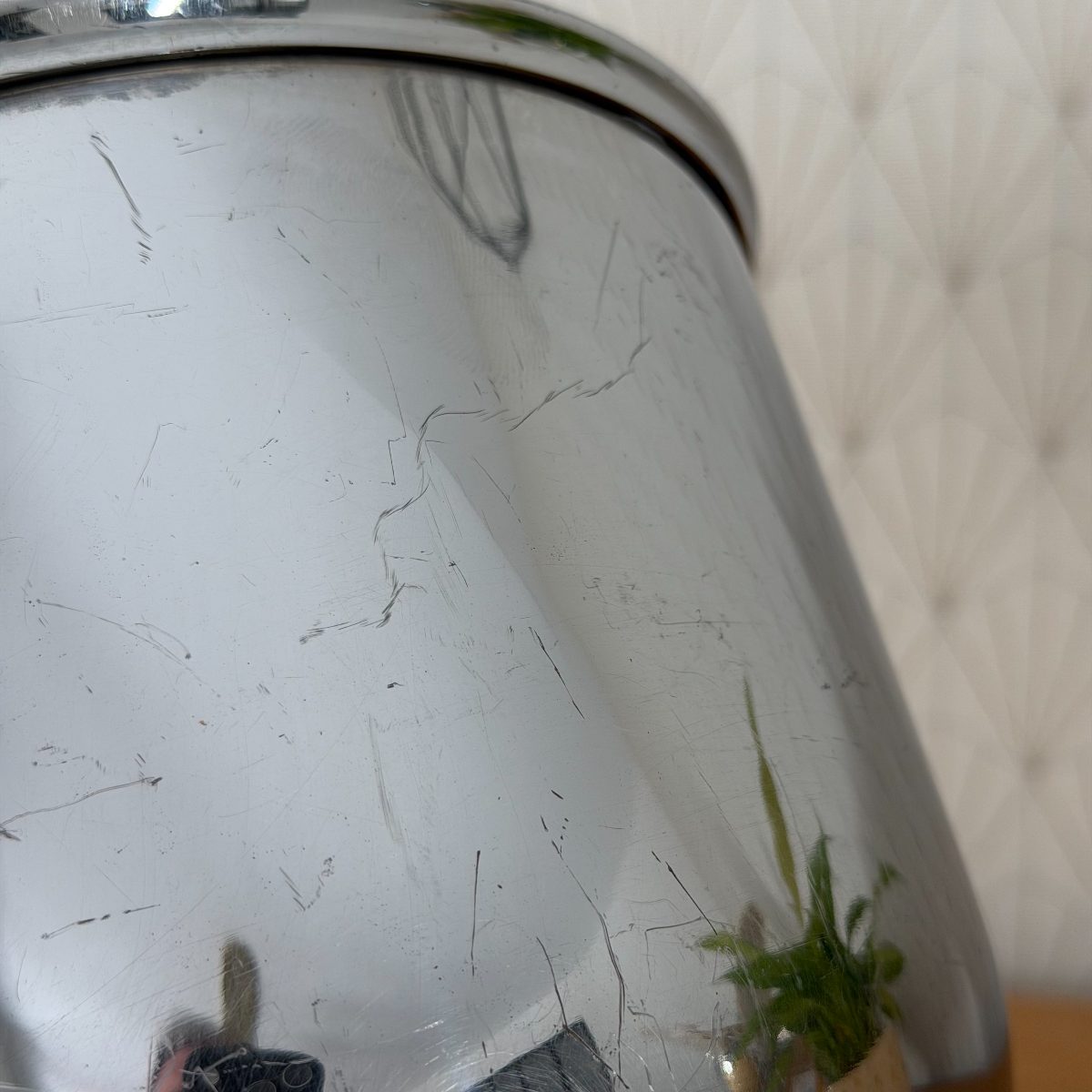 French Vintage Ice Bucket Chrome Wood Handles Bar Decor 1010265 Fleamarketfrance