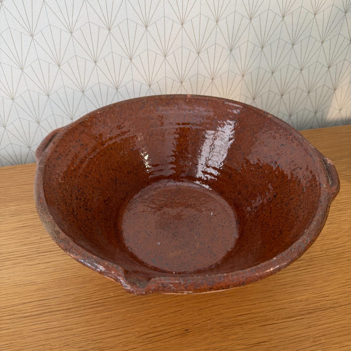 Antique French Terracotta Tian Bowl Glazed Earthenware Rustic Pottery 2610268 Fleamarketfrance
