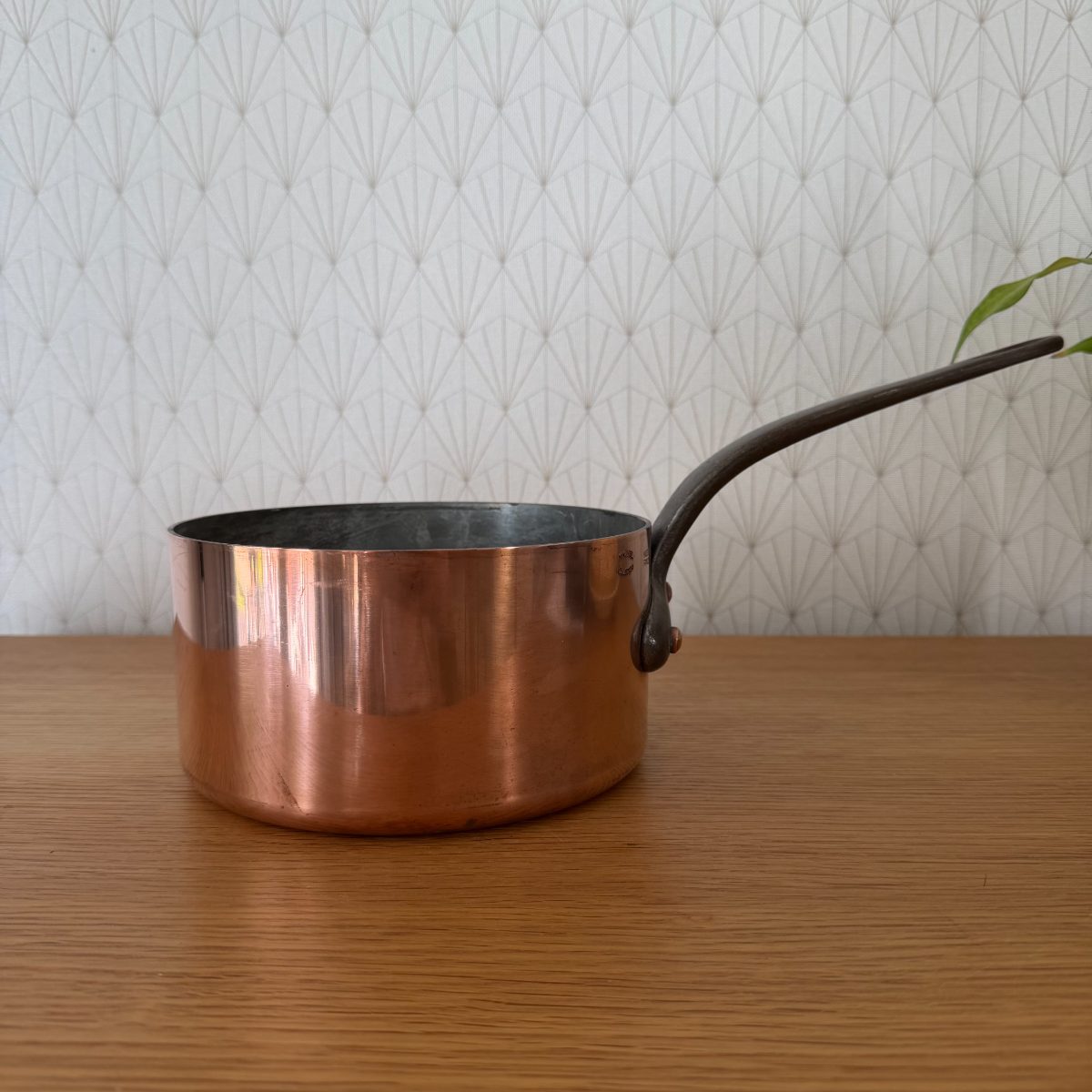 French Copper Saucepan Mauviel Villedieu Iron Handle Tin Lined 14102618 Fleamarketfrance