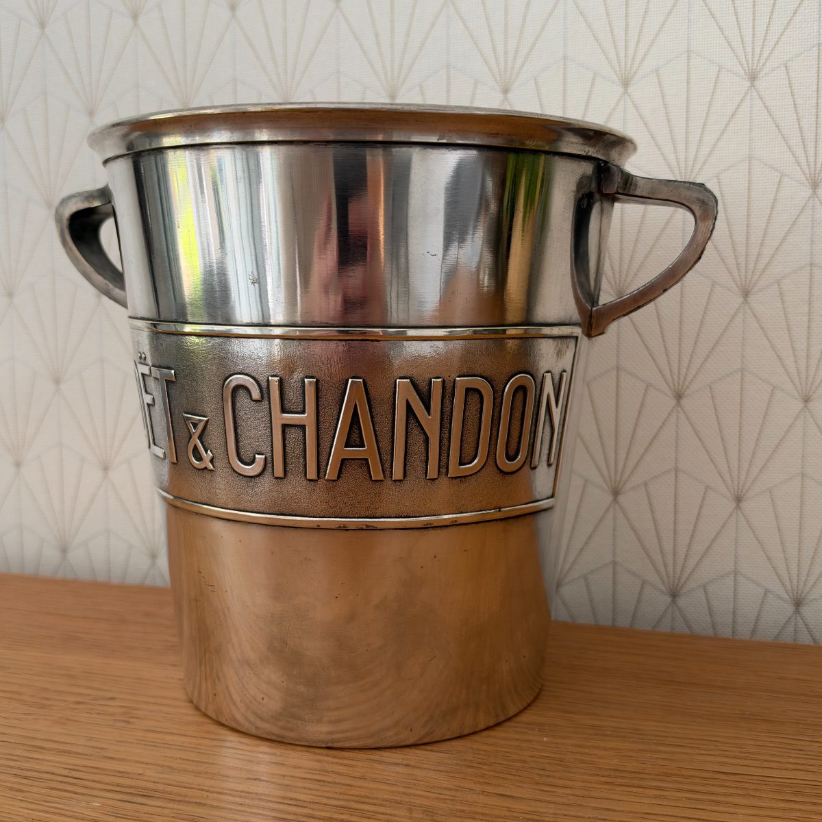 Vintage Moet Chandon French Champagne Ice Bucket Silver Copper 20102629 Fleamarketfrance
