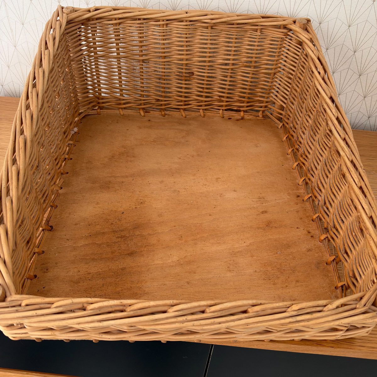 French Wicker Bread Basket Vintage Rattan Boulangerie Tray 0710264 Fleamarketfrance