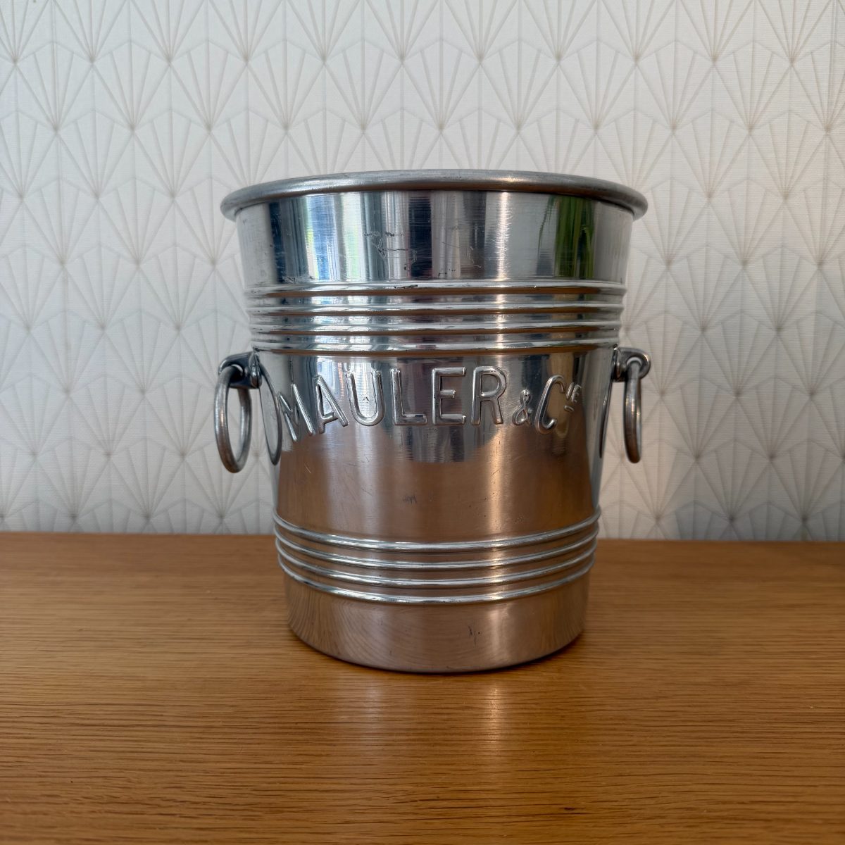 Vintage French Mauler & Cie Chrome Champagne Ice Bucket Ring Handles 2610264 Fleamarketfrance