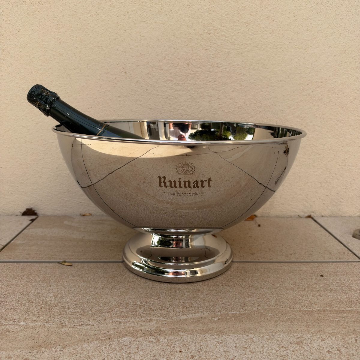 Ruinart Champagne Ice Bucket Bowl Inox Guy Degrenne Aphrodite French 07102617 Fleamarketfrance