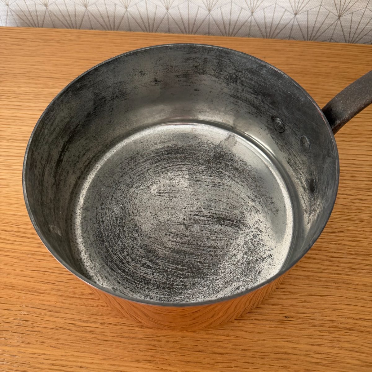Vintage French Copper Saucepan Mauviel Villedieu Iron Handle Made in 1410265 Fleamarketfrance