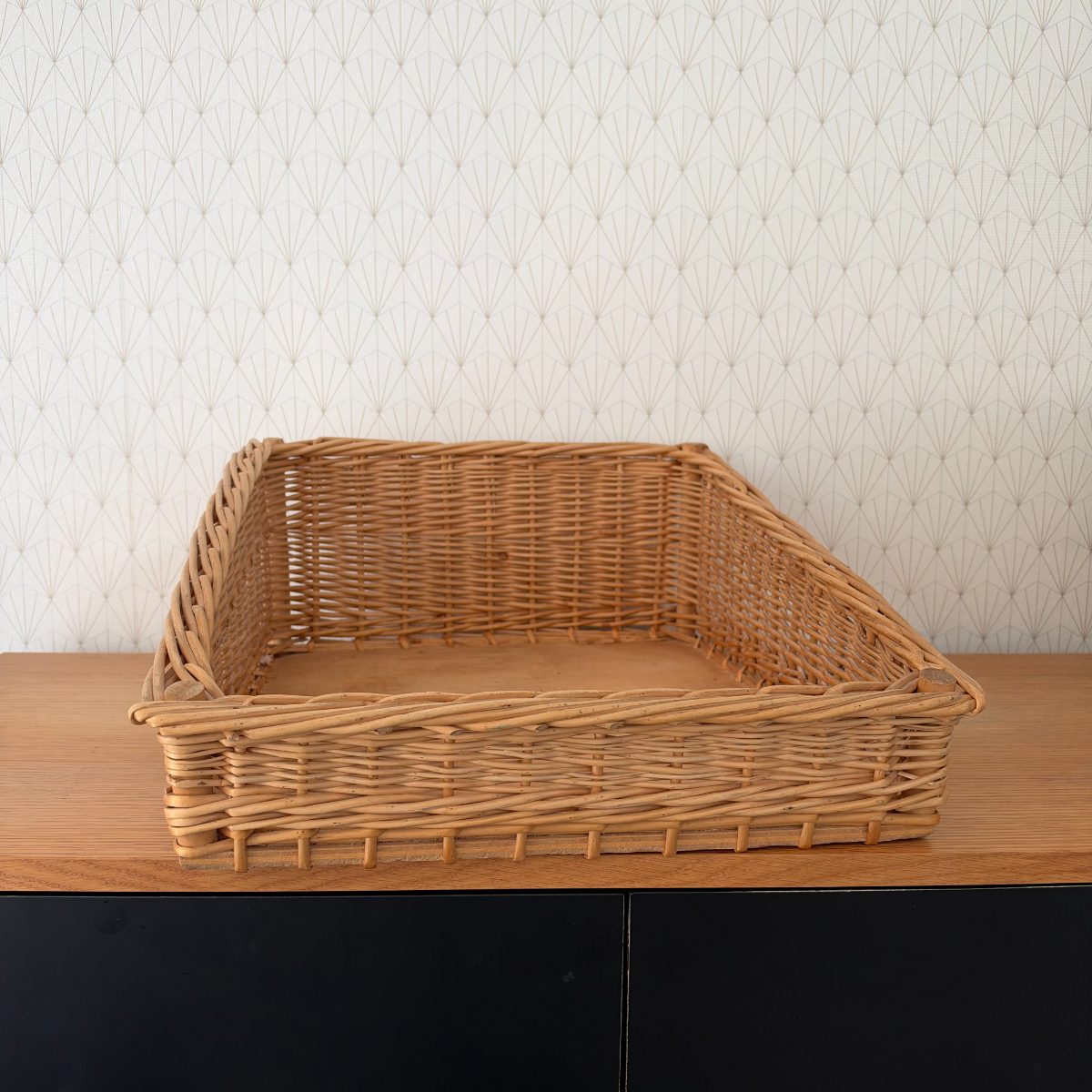 French Wicker Bread Basket Vintage Rattan Boulangerie Tray 0710264 Fleamarketfrance