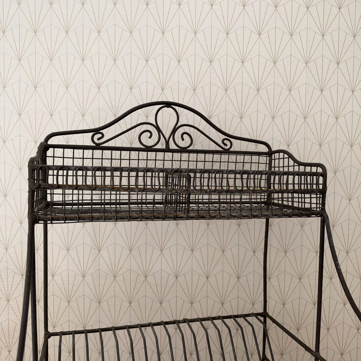 Antique French Wire Dish Rack 2-Tier Egouttoir Kitchen Organizer 20102625 Fleamarketfrance