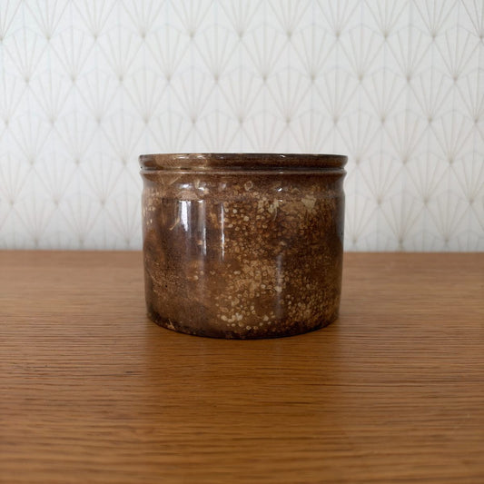 French Antique Stoneware Crock Salt Glaze Brown Farmhouse Pottery 0710269 Fleamarketfrance