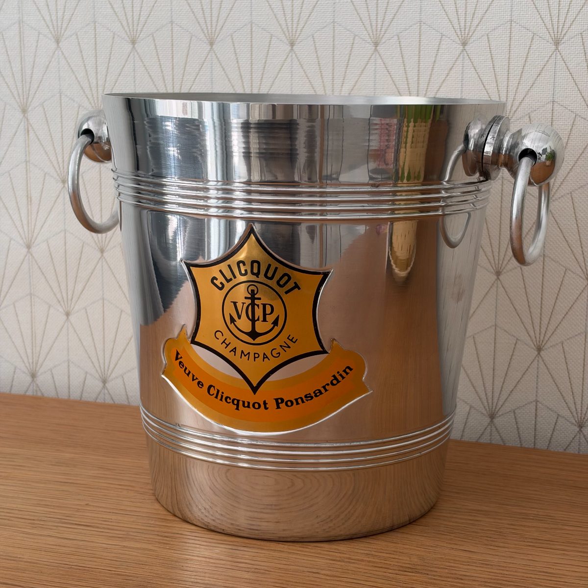 Vintage French Veuve Clicquot Champagne Ice Bucket Aluminum 20102619 Fleamarketfrance