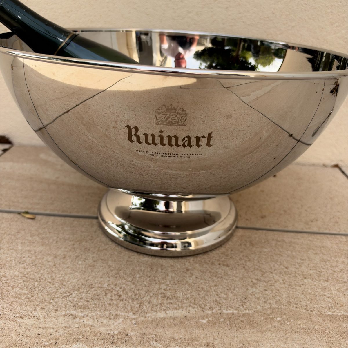 Ruinart Champagne Ice Bucket Bowl Inox Guy Degrenne Aphrodite French 07102617 Fleamarketfrance