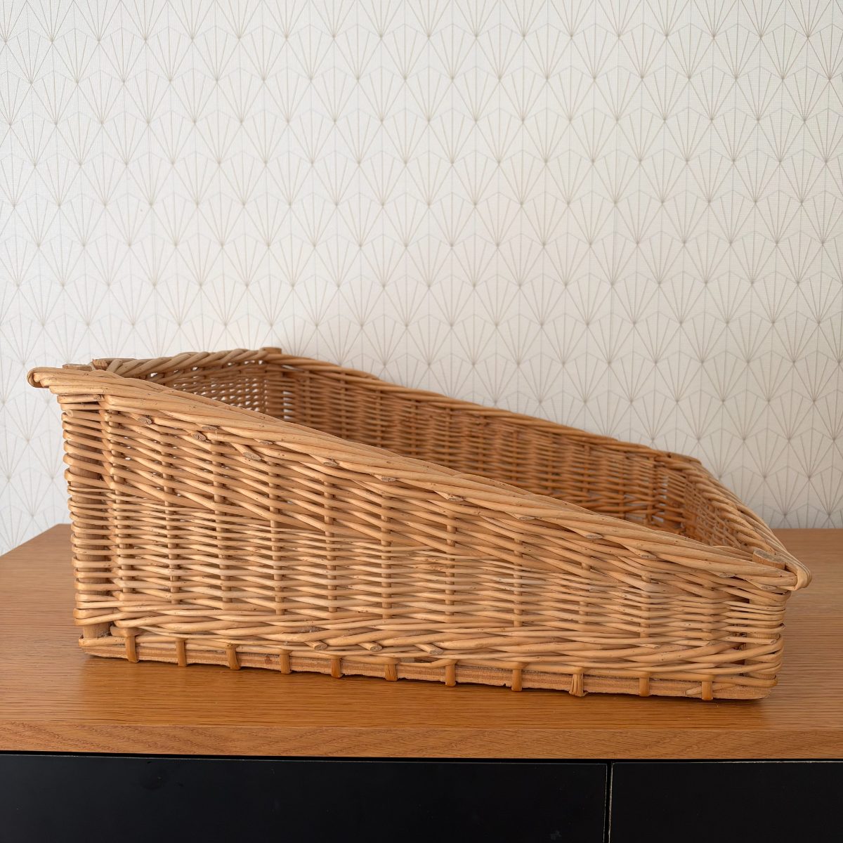 French Wicker Bread Basket Vintage Rattan Boulangerie Tray 0710264 Fleamarketfrance