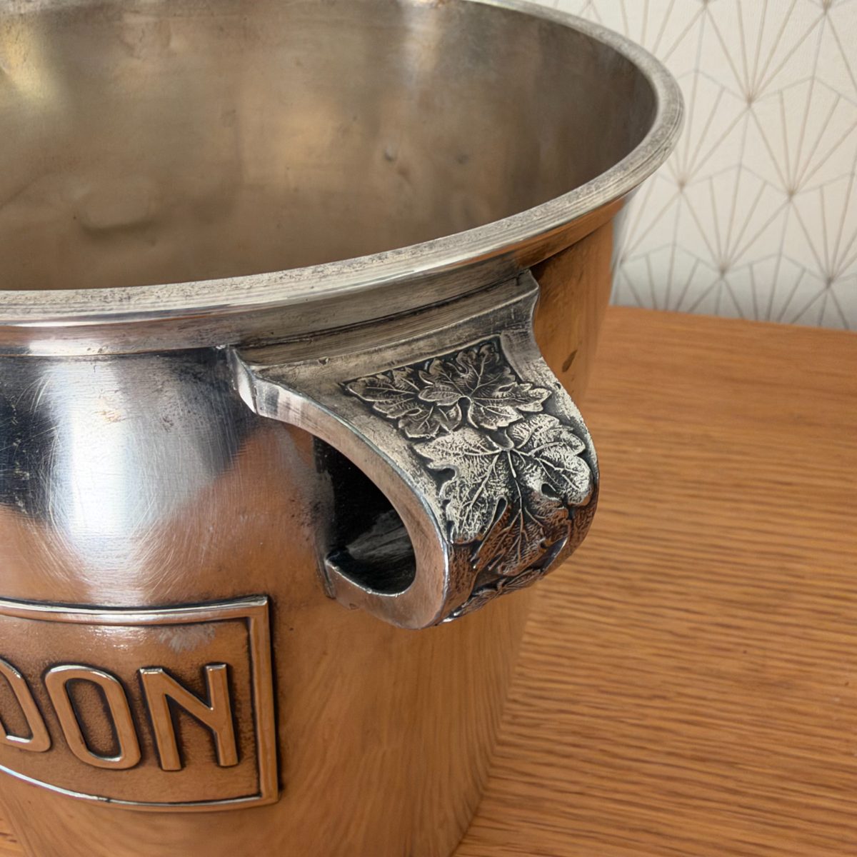 Vintage Moet Chandon French Champagne Ice Bucket Silver Copper 20102629 Fleamarketfrance