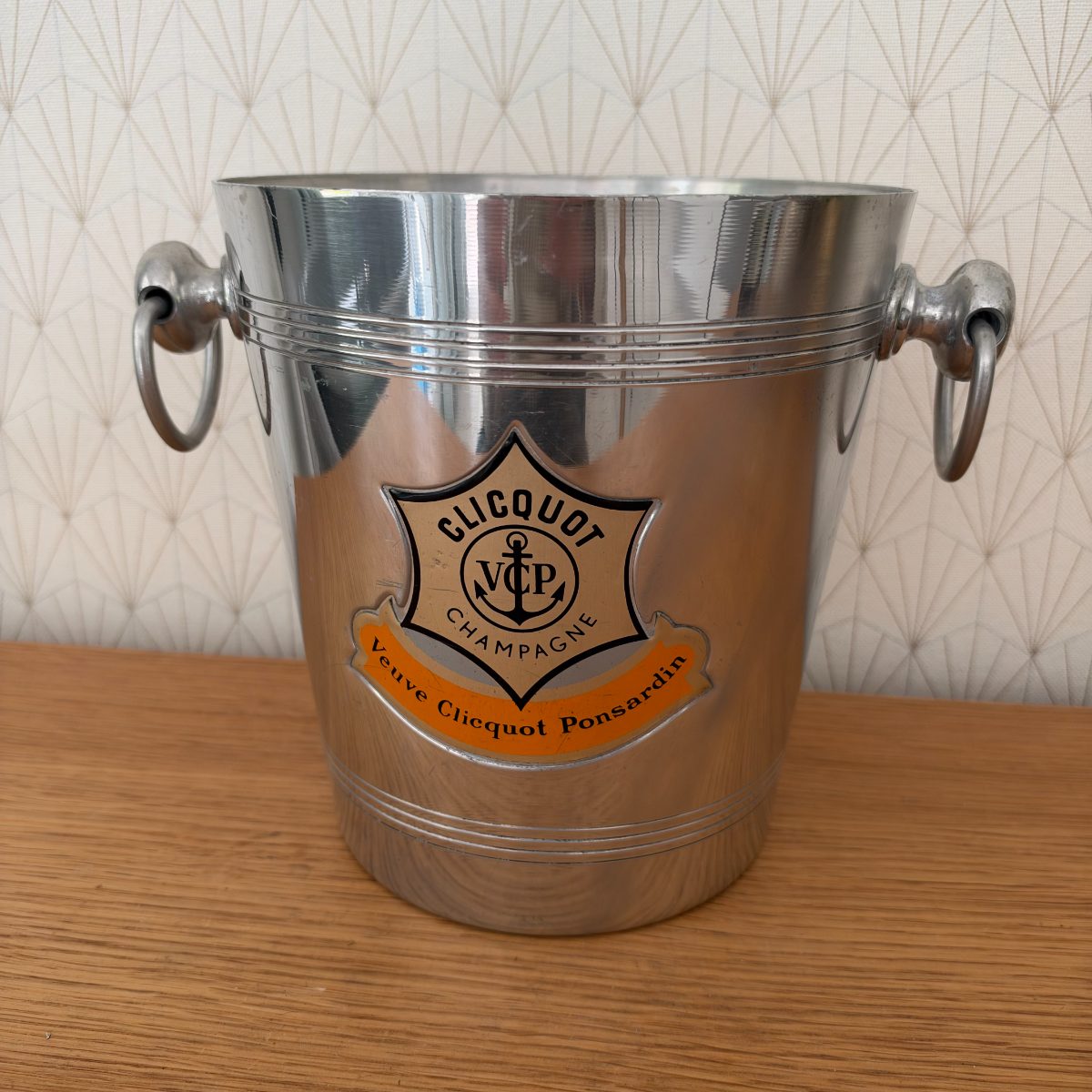 Vintage French Veuve Clicquot Champagne Ice Bucket Aluminum 20102627 Fleamarketfrance