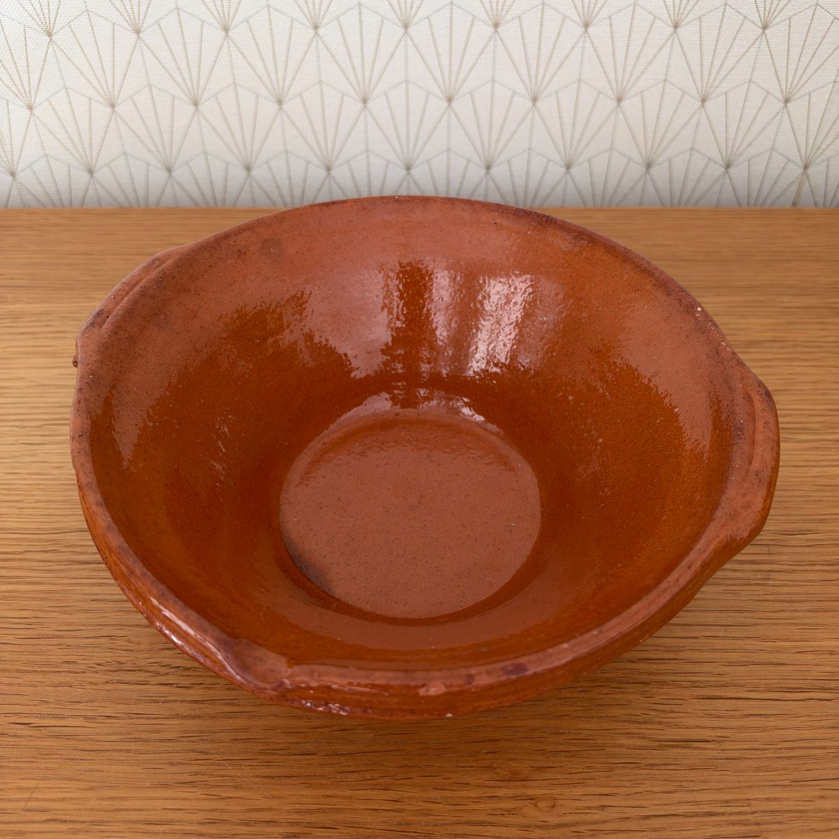 Antique French Terracotta Pottery Bowl Poterie Not Freres Saintes 07102621 Fleamarketfrance