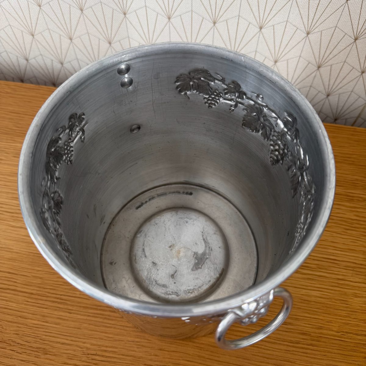 Vintage Moet Chandon Silver Plate Champagne Ice Bucket France Grape 1010261 Fleamarketfrance