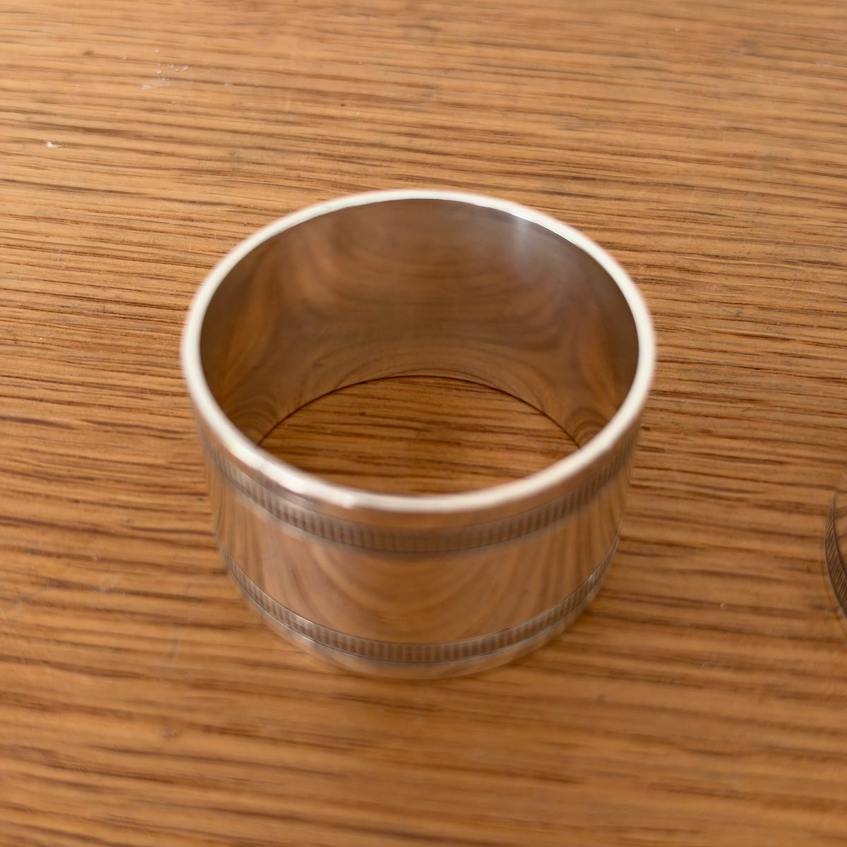 French Silver Plated Napkin Rings Set 2 Art Deco GALLIA Antique 20102634 Fleamarketfrance