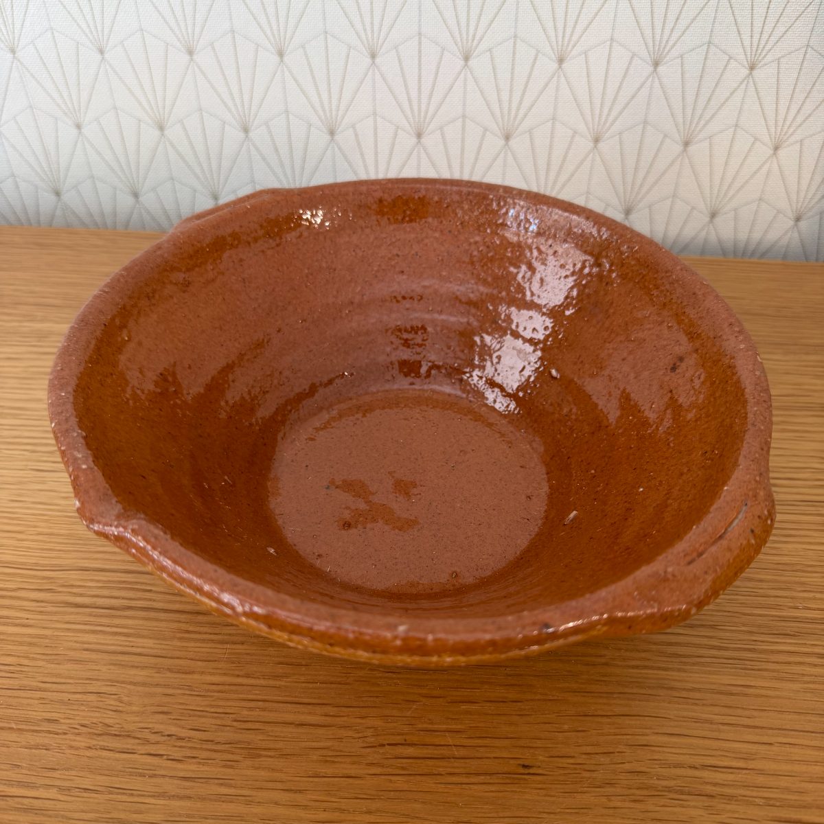 Antique French Terracotta Tian Bowl Glazed Rustic Pottery Provence 2610266 Fleamarketfrance