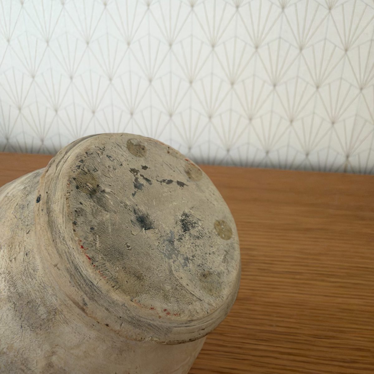 Antique French Glazed Pottery Jar Red Glaze Rustic Stoneware Pot 07102613 Fleamarketfrance