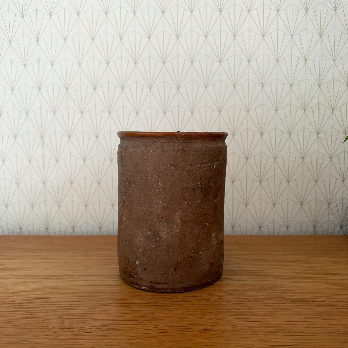 Antique French Grease Pot Glazed Stoneware Pottery Jar Farmhouse 2910265 Fleamarketfrance