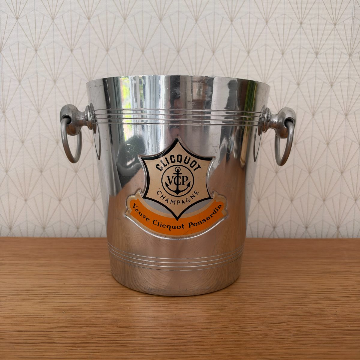 Vintage French Veuve Clicquot Champagne Ice Bucket Aluminum 20102627 Fleamarketfrance