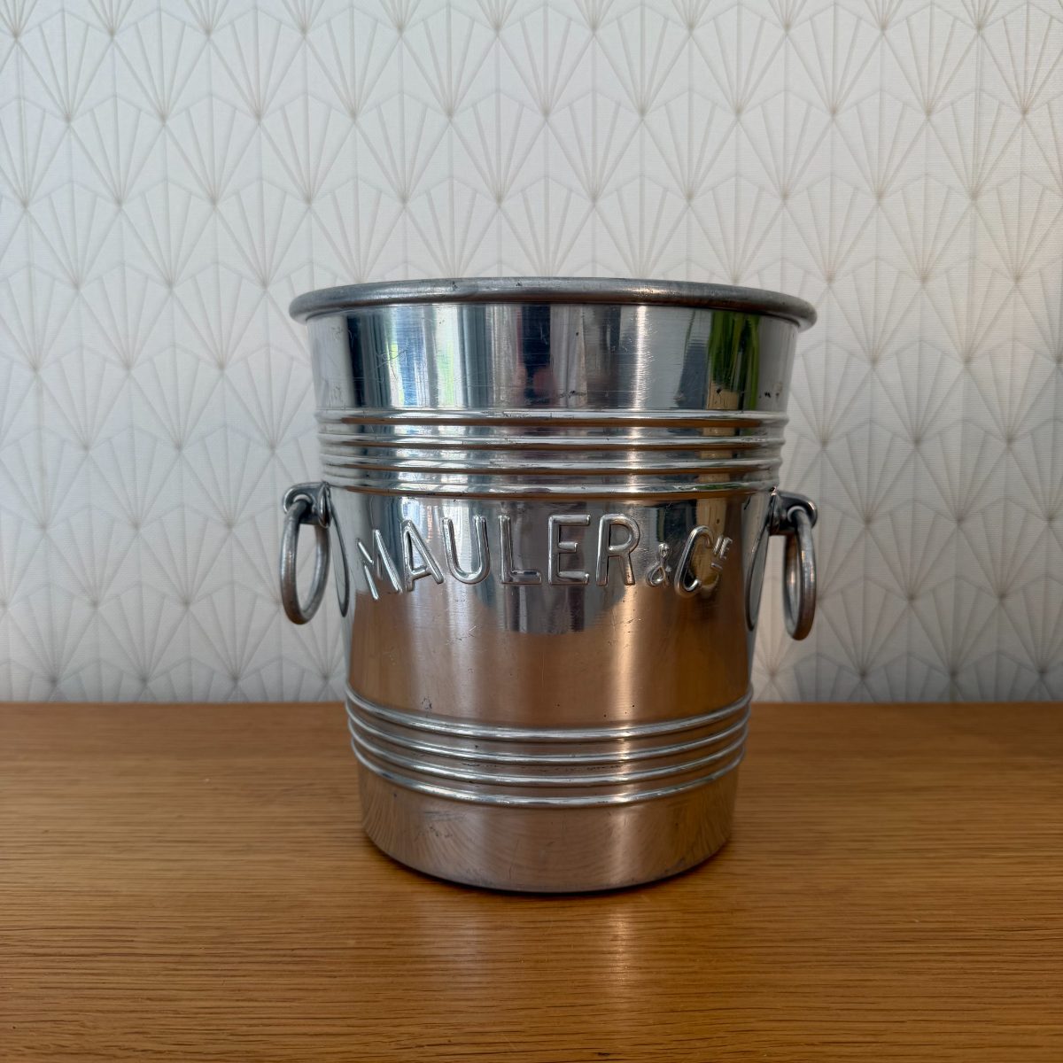 Vintage French Mauler & Cie Chrome Champagne Ice Bucket Ring Handles 2610264 Fleamarketfrance