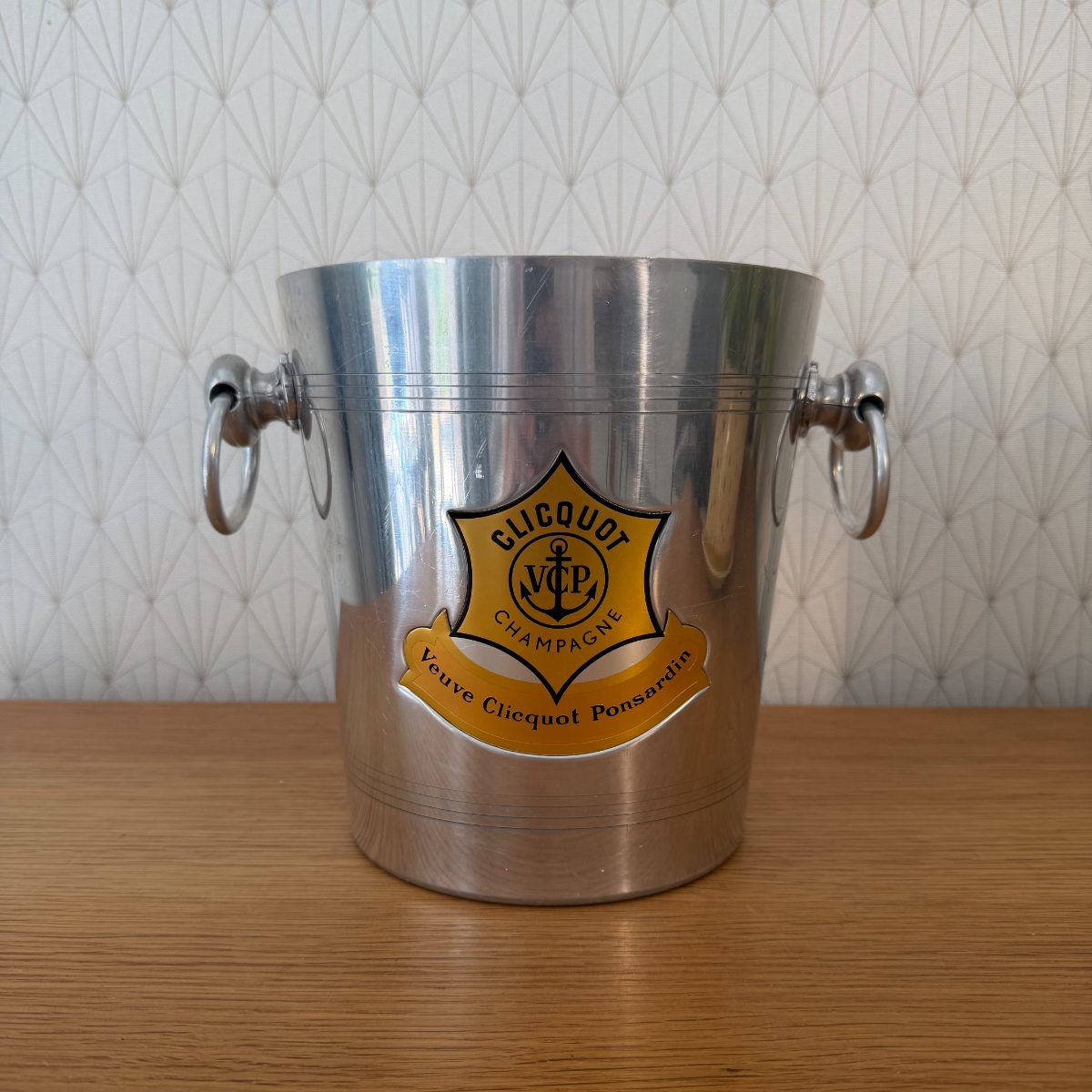 Vintage French Veuve Clicquot Champagne Ice Bucket Aluminium VCP 2610262 Fleamarketfrance