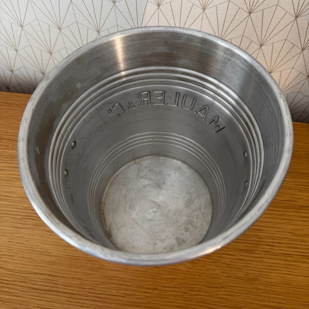 Vintage French Mauler & Cie Chrome Champagne Ice Bucket Ring Handles 2610264 Fleamarketfrance