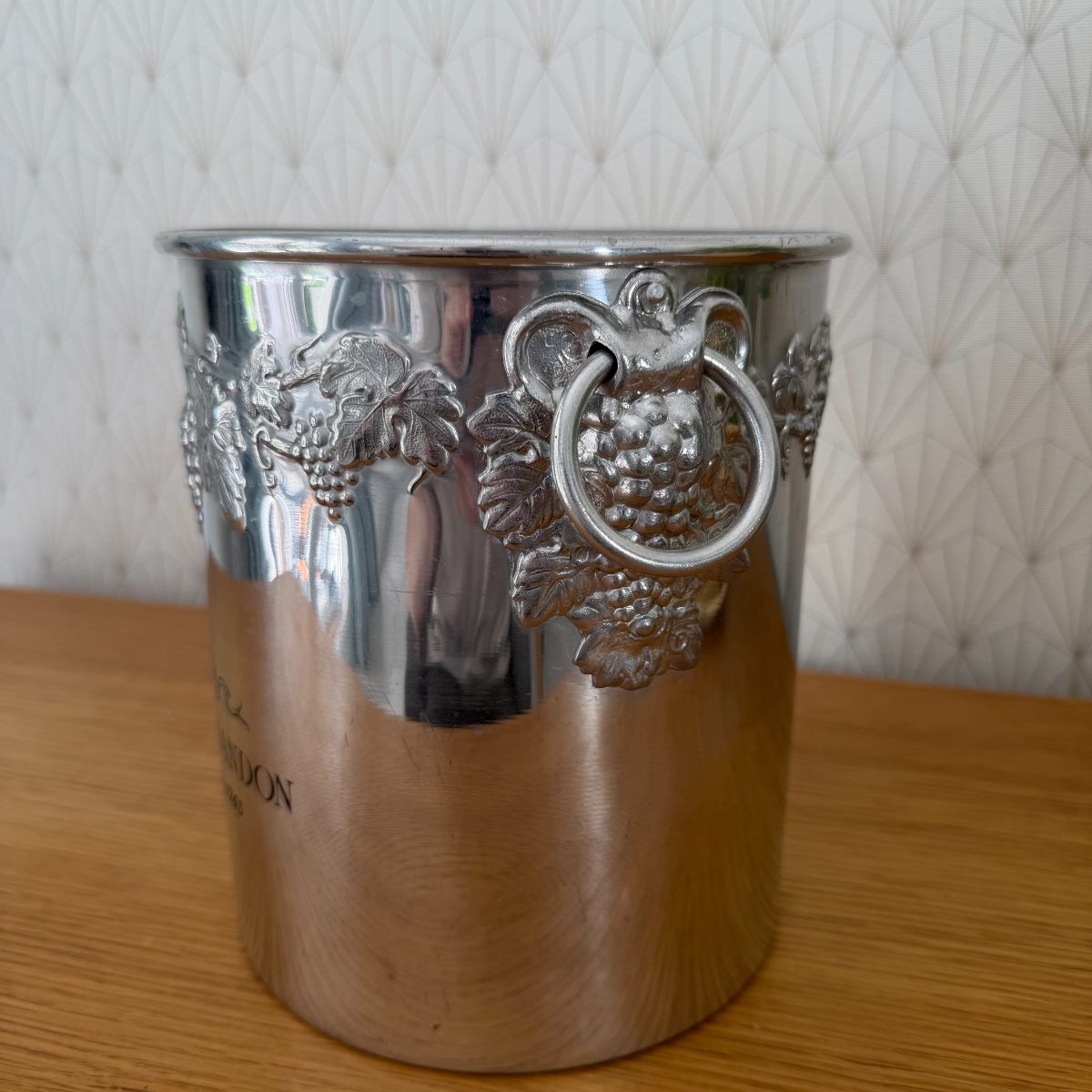 Vintage Moet Chandon Silver Plate Champagne Ice Bucket France Grape 1010261 Fleamarketfrance