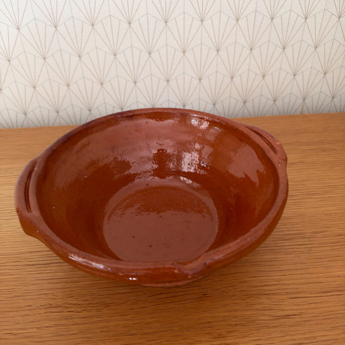 Antique French Terracotta Bowl Poterie Not Freres Glazed Earthenware 07102620 Fleamarketfrance