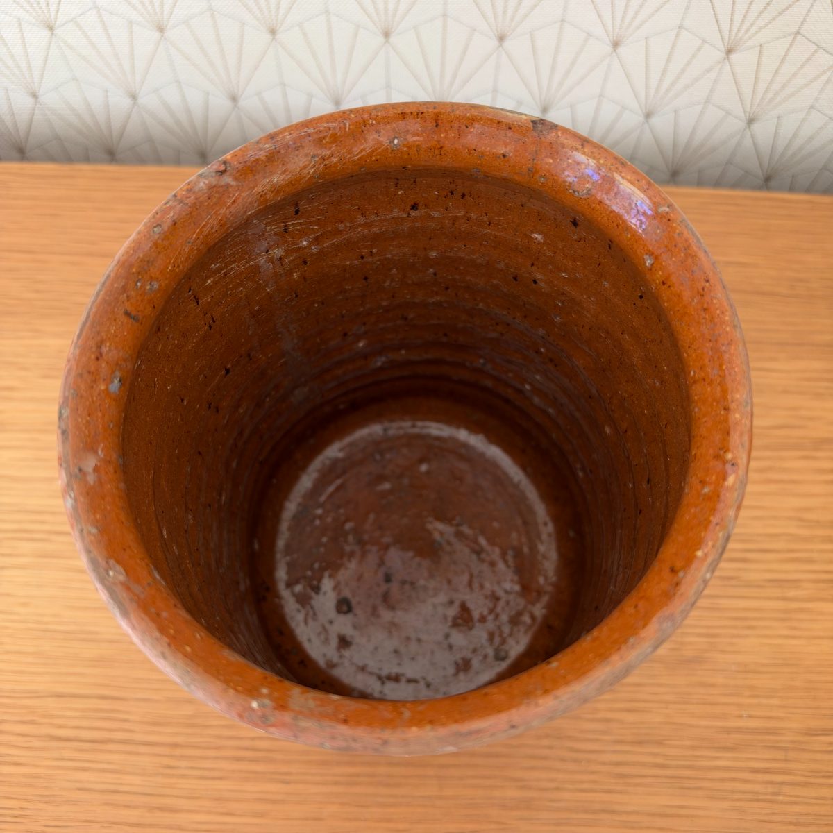 Antique French Grease Pot Glazed Stoneware Pottery Jar Farmhouse 2910265 Fleamarketfrance