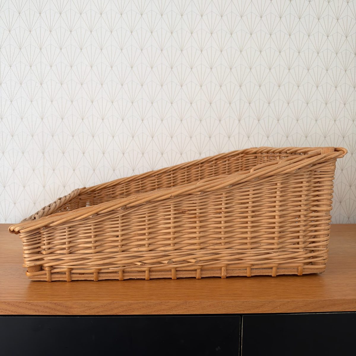 French Wicker Bread Basket Vintage Rattan Boulangerie Tray 0710264 Fleamarketfrance