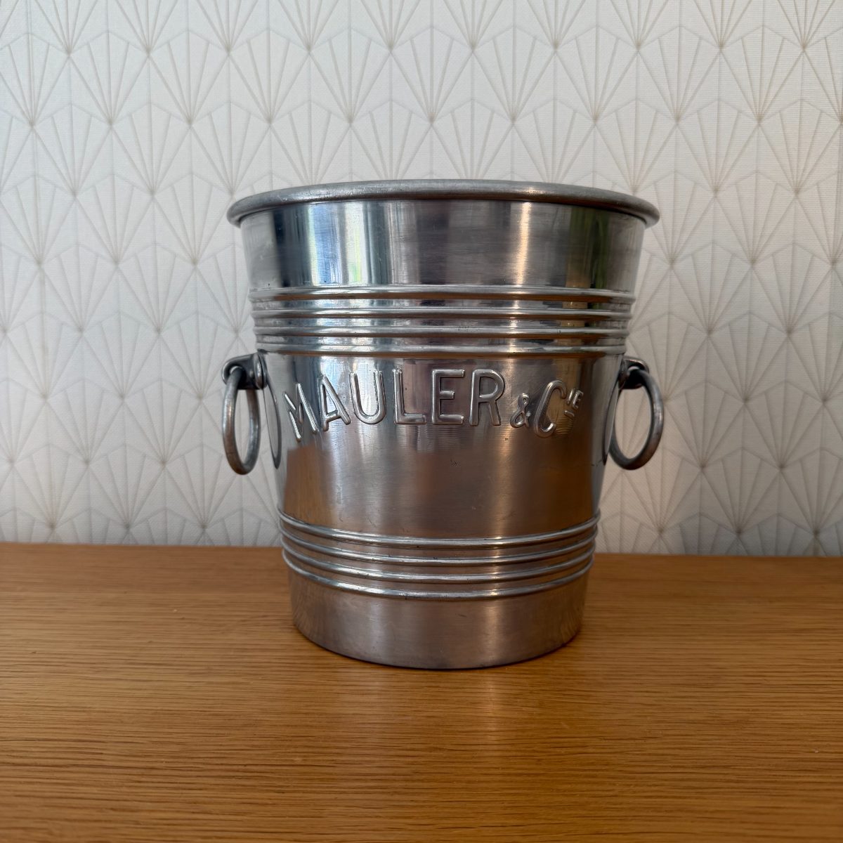 Vintage French Champagne Ice Bucket Mauler Cie Aluminum Wine Cooler 26102611 Fleamarketfrance