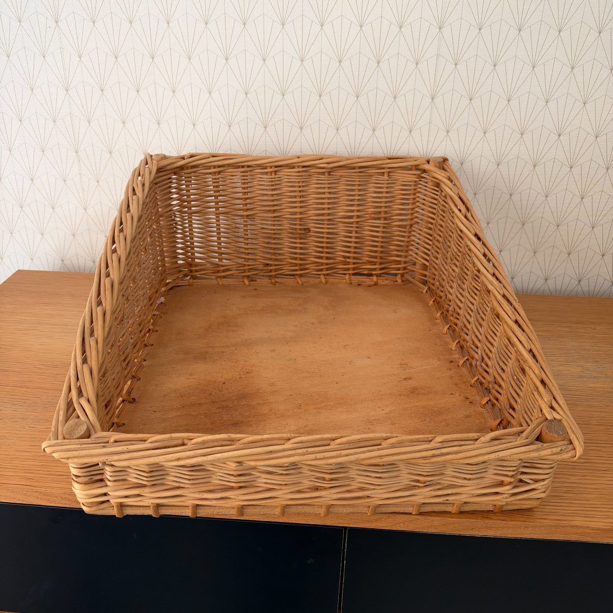 French Wicker Bread Basket Vintage Rattan Boulangerie Tray 0710264 Fleamarketfrance