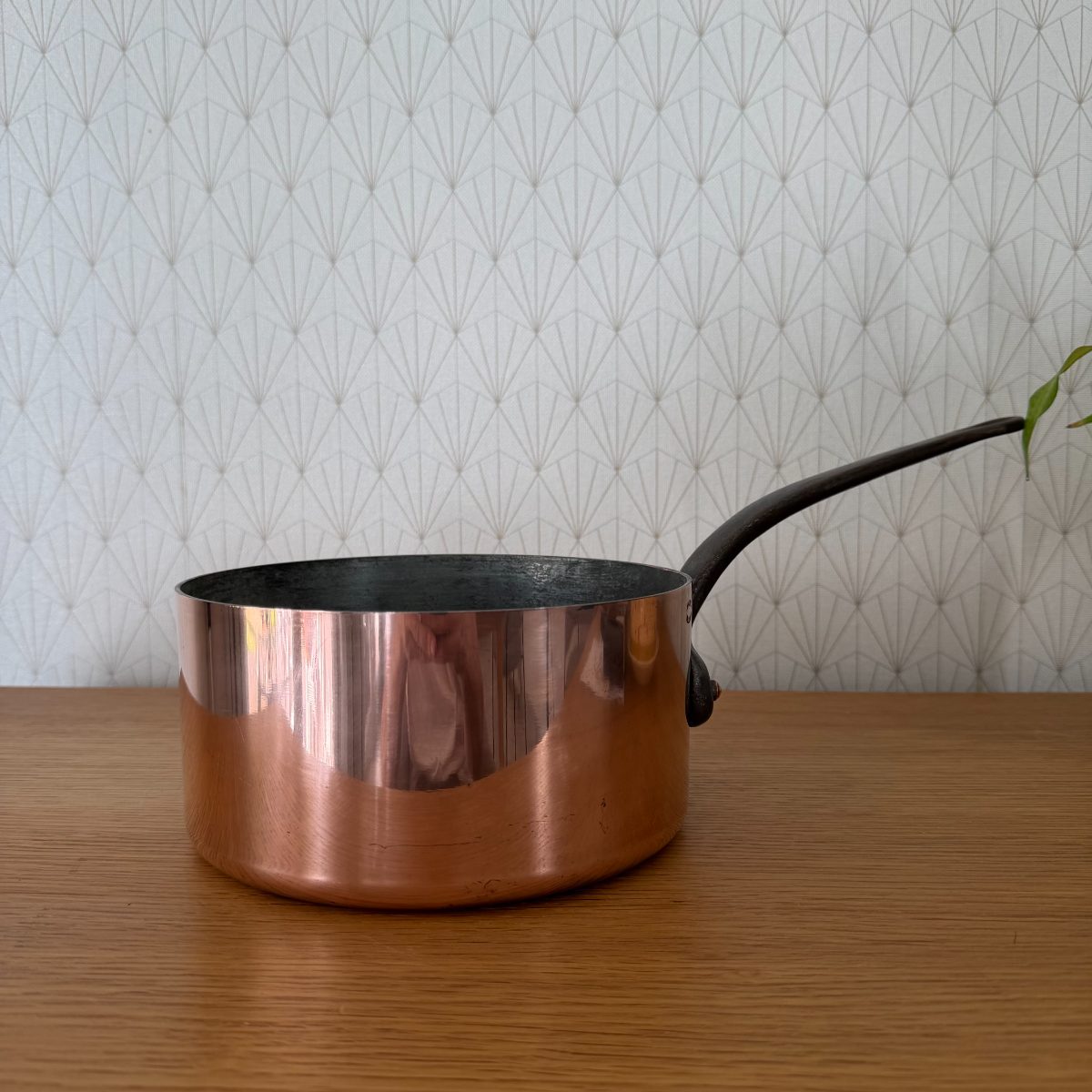 Vintage French Copper Saucepan Mauviel Villedieu Iron Handle Made in 1410265 Fleamarketfrance