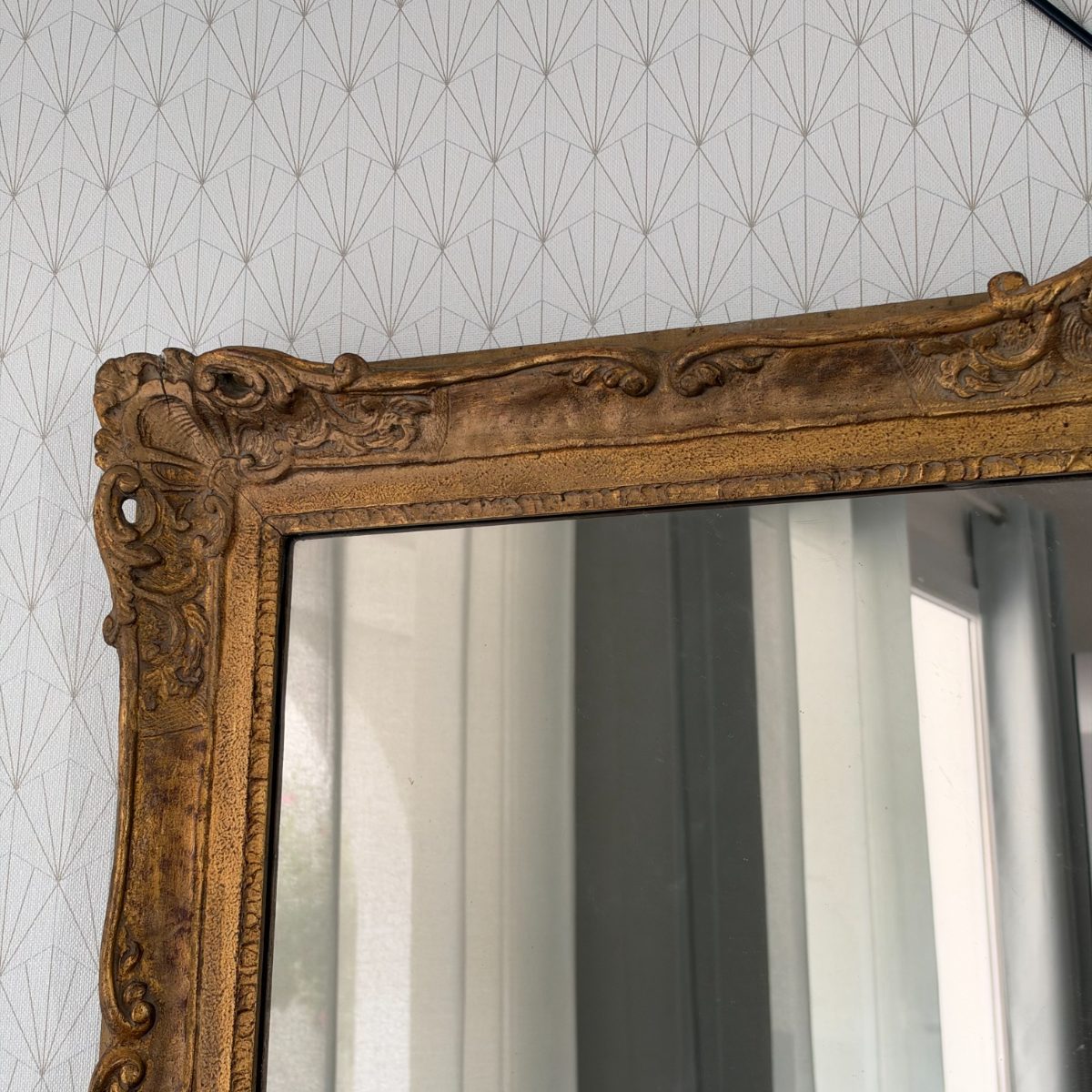 Antique French Gilt Mirror Ornate Baroque Louis XV Style Wood Frame 0710266 Fleamarketfrance