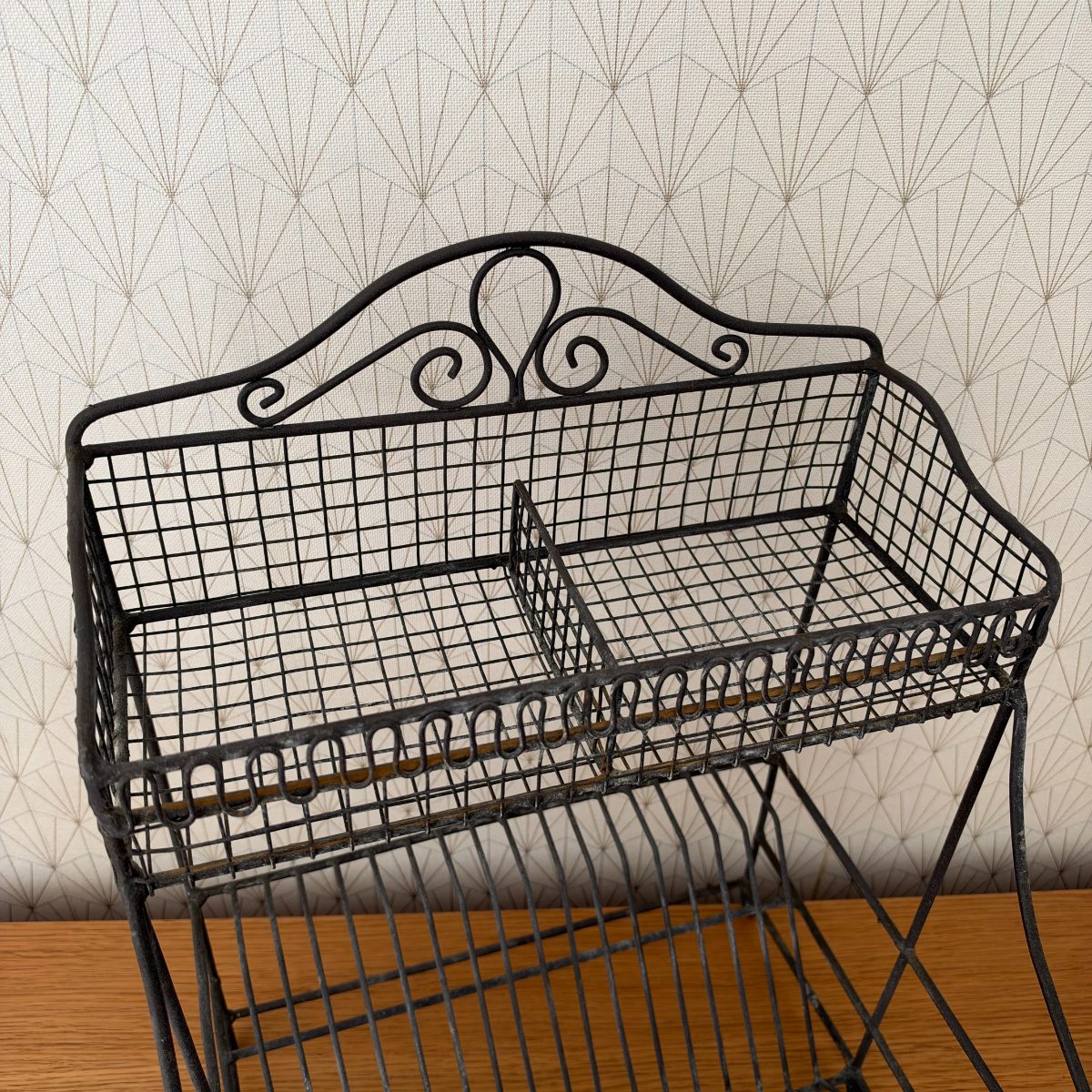 Antique French Wire Dish Rack 2-Tier Egouttoir Kitchen Organizer 20102625 Fleamarketfrance