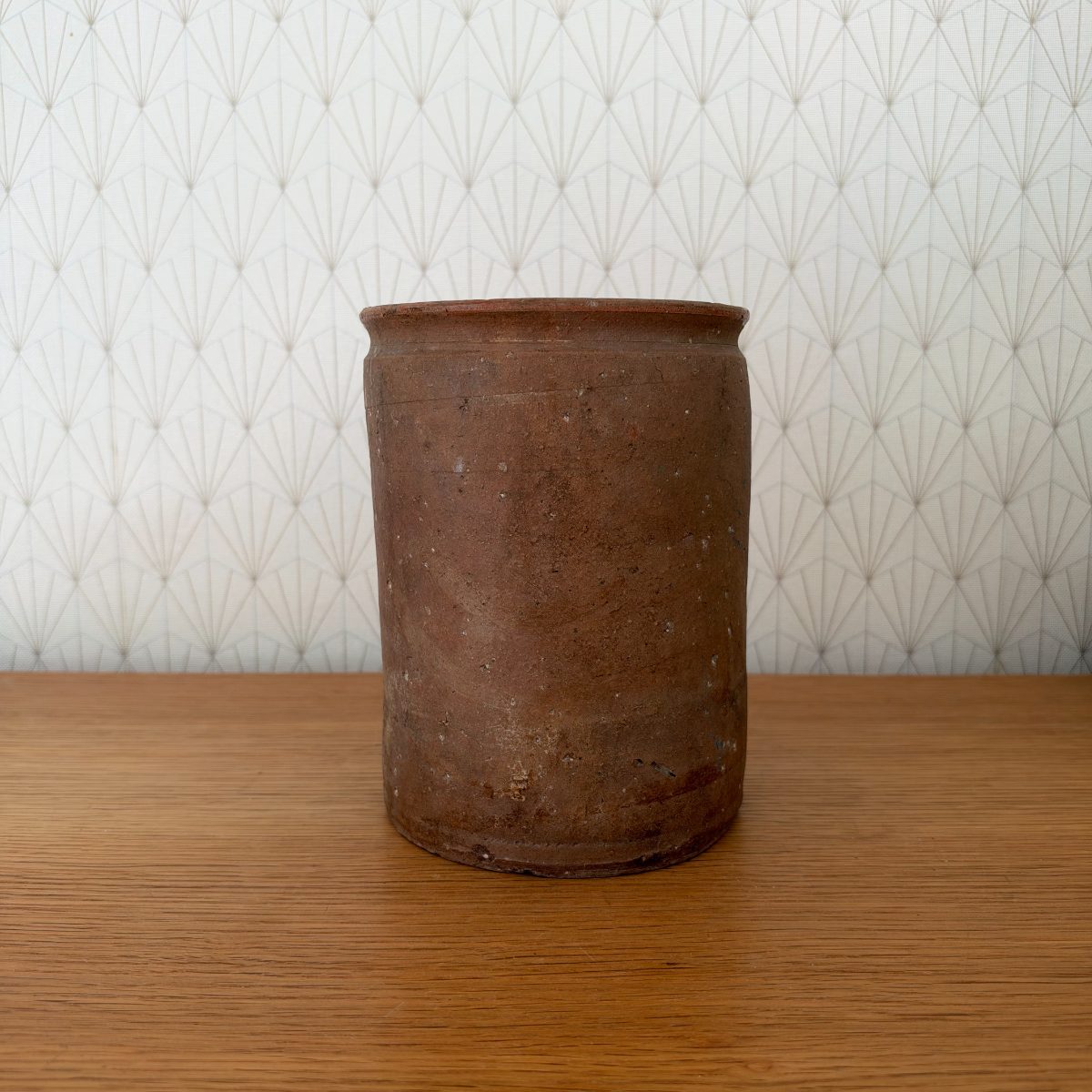 Antique French Grease Pot Glazed Stoneware Pottery Jar Farmhouse 2910265 Fleamarketfrance