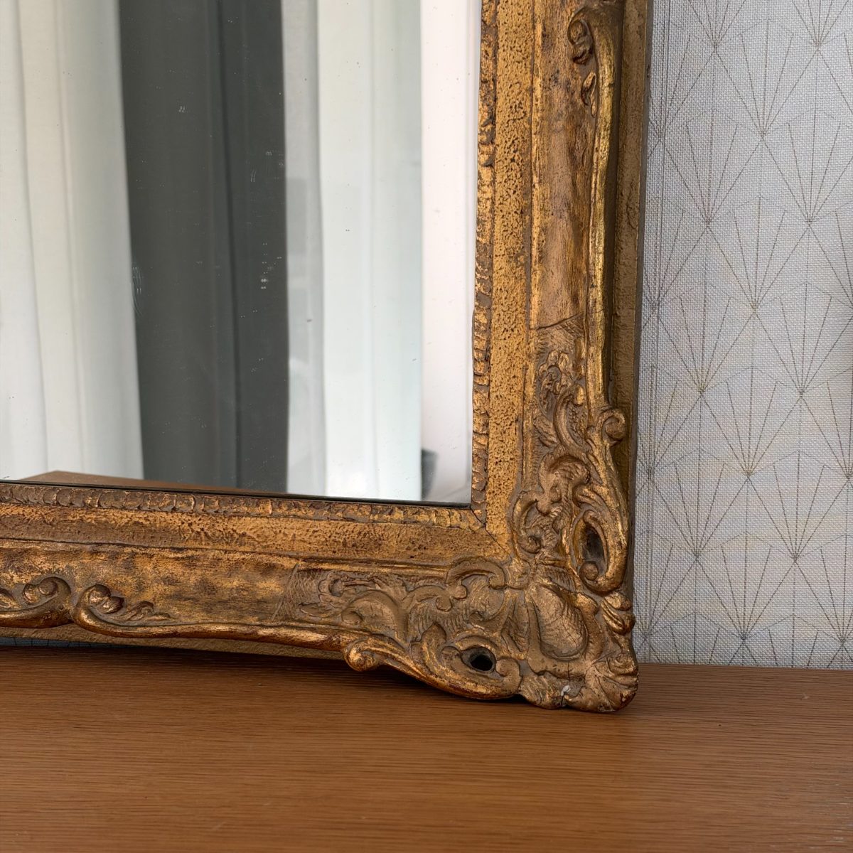 Antique French Gilt Mirror Ornate Baroque Louis XV Style Wood Frame 0710266 Fleamarketfrance