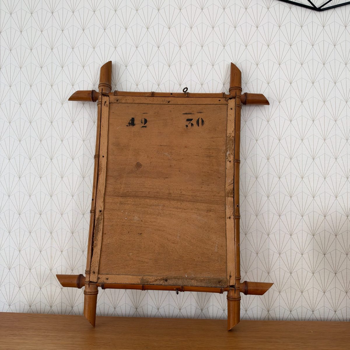 Antique French Faux Bamboo Wood Mirror Turned Wood Frame 0710265 Fleamarketfrance