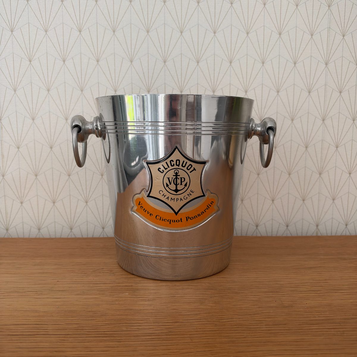 Vintage French Veuve Clicquot Champagne Ice Bucket Aluminum 20102627 Fleamarketfrance