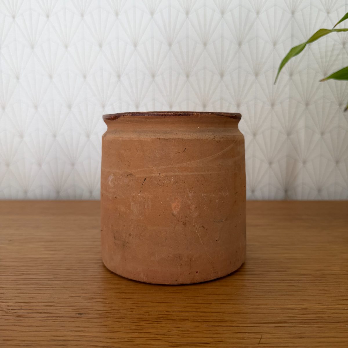 French Antique Terracotta Confit Pot Brown Glaze Interior Farmhouse 14102619 Fleamarketfrance